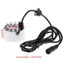 Gerador de névoa ultrassônico com 12 LEDs para fontes e lagos - Cria uma névoa relaxante com níveis ajustáveis, perfeito para decoração de