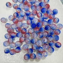 Cterwk50Pcs Mărgele de sticlă pentru confecționarea bijuteriilor, Mărgele de cristal de 10 mm pentru brățări, confecționare de bijuterii și