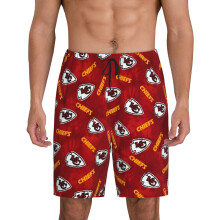 Pantalones cortos de pijama para hombre KC_Chiefss con logo del equipo de fútbol americano y mangas para aficionados al béisbol. Regalos.