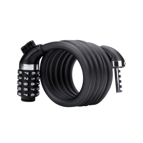 Candado para bicicleta con código de cinco dígitos, cable de acero, antirrobo. 2