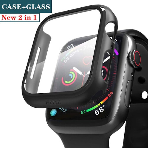 Γυαλί+ Κάλυμμα Συμβατό με Apple Watch44mm/40mm, Προστατευτικό Οθόνης + Προφυλακτήρας για 1
