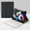 Capa protetora fina com trackpad e teclado, compatível com iPad e iPad Pro de 12,9 polegadas, nas cores preta e branca. 1