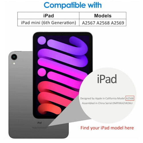 Capa compatível com iPad mini 6 - Marrom, compatível com iPad mini 6ª geração (2021) 1