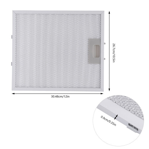 Filtro de ar para coifa FETCOI3PCS, filtro de ventilação para coifa em malha de alumínio, 10,5 x 12 polegadas 1