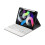 Capa protetora fina com trackpad e teclado, compatível com iPad e iPad Pro de 12,9 polegadas, nas cores preta e branca. 5