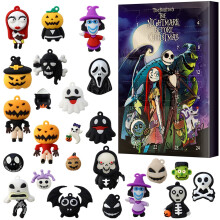 Kalendarz adwentowy na Halloween 2024, Kalendarz adwentowy z figurkami na Halloween, Pudełko z zabawkami, Kalendarz odliczający czas do Halloween w