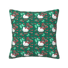 Clúdach Cúisín Fabraice Cearnógach Patrún Nollag Hello Kitty Ceithre Shéasúr le haghaidh Maisiúcháin Seomra Maireachtála Seomra Leapa le
