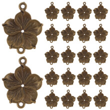 Conjunto de 50 peças de elos florais para joias, conectores de joias antigas, pingentes para colares.