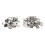 100 sets Pin Back Button Parts Sturdy Metal Plastic Rustproof Equalizing Button Accessories for Badge DIY 37MM 4