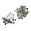 100 sets Pin Back Button Parts Sturdy Metal Plastic Rustproof Equalizing Button Accessories for Badge DIY 37MM 5