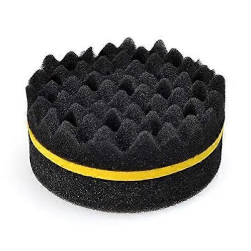 Escova de cabelo ondulada de dupla face para dreadlocks, com esponja para tranças espirais.