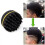 Escova de cabelo ondulada de dupla face para dreadlocks, com esponja para tranças espirais. 4