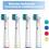 Generic4Pack erstatnings elektriske tannbørstehoder refill for 5