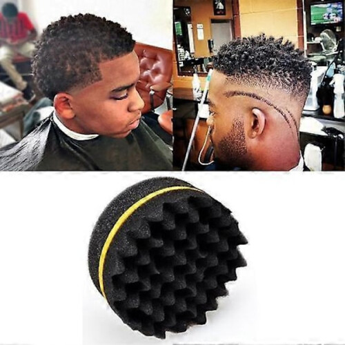 Escova de cabelo ondulada de dupla face para dreadlocks, com esponja para tranças espirais. 1
