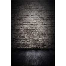 5X7FT Black Brick Backdrop Brick Wall with Wooden Photo Photography Backdrop Antique Brick Wall Backdrop