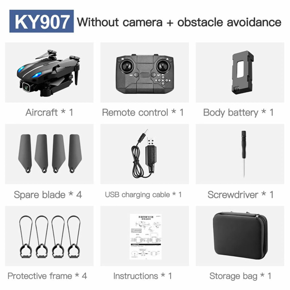 Kayannuo Toys Details Mini Ky907 Folding Uav Obstacle Avoidance Remote Control Aircraft Without Aerial Quadcopter Christma S Gift 9164030477841