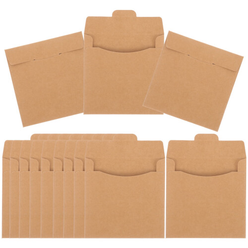 50 pochettes en papier kraft pour CD et DVD
