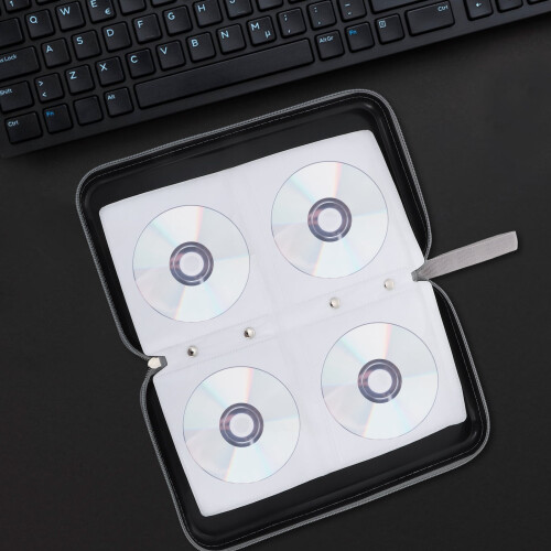 DVD Storage Pouch Disc Slim Wallets Pocketbook Organizer for Purse CD Case Bag Polyester Plastic 1