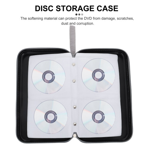 DVD Storage Pouch Disc Slim Wallets Pocketbook Organizer for Purse CD Case Bag Polyester Plastic 2
