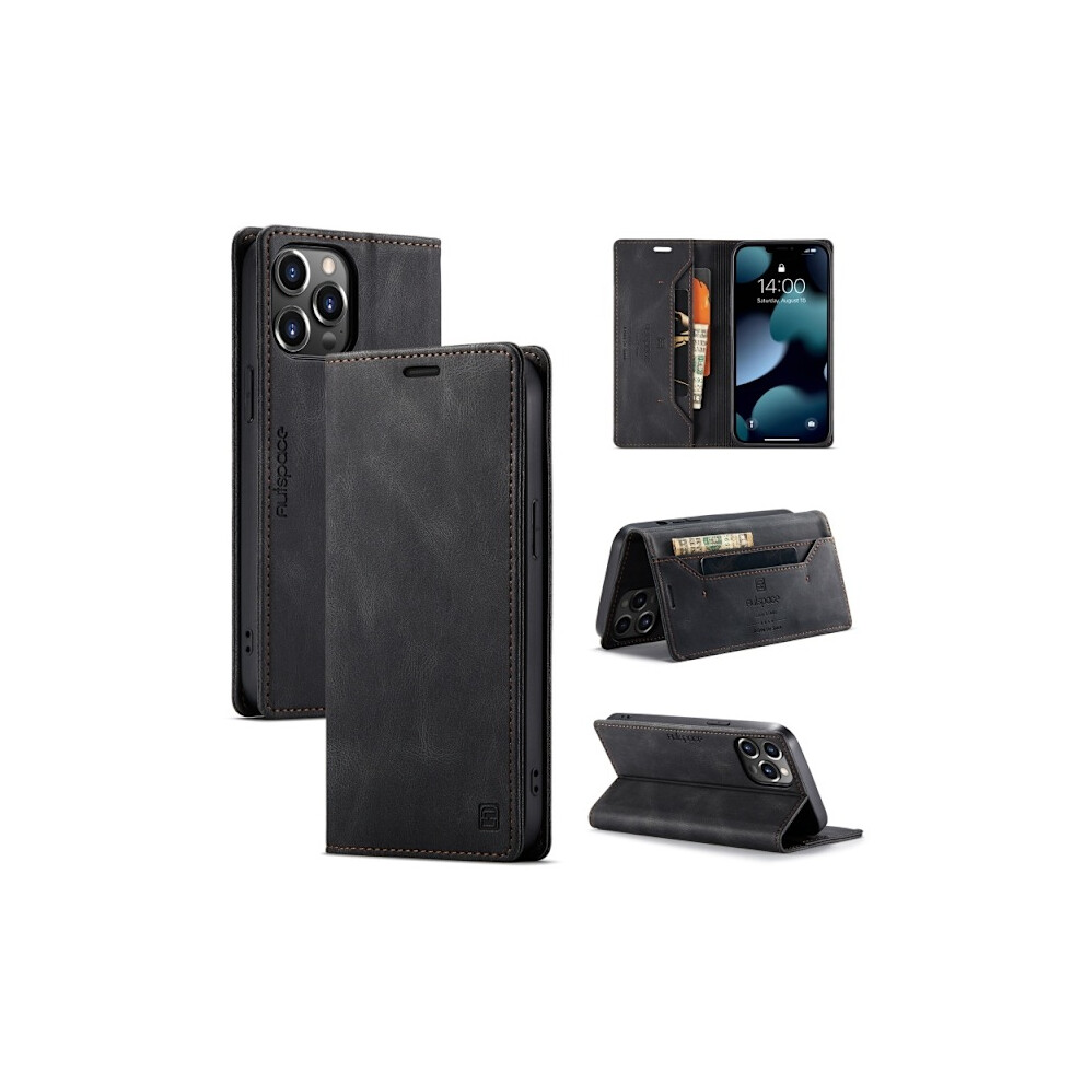 Compatible With Iphone 14 Pro Max - Premium Rfid Protected Leather Case Compatible With Iphone 14 Pro Max Black 9164030479272