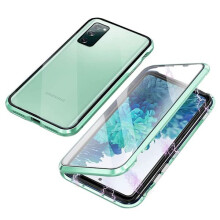 Kompatybilny z Samsung Galaxy S21FE - inteligentne dwustronne etui ochronne w kolorze zielonym