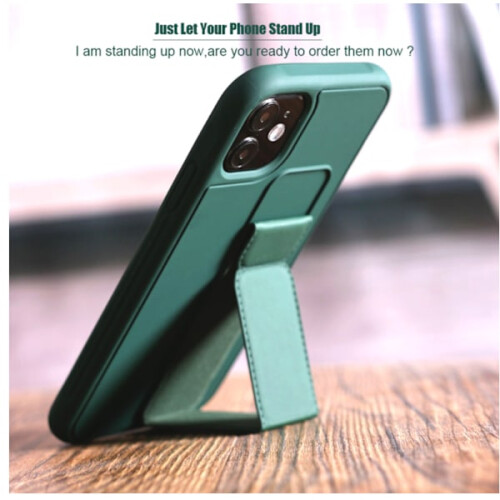Capa com alça de mão compatível com iPhone 11 rosa. 2