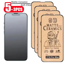 3-5 τεμάχια ματ κεραμική μεμβράνη συμβατή με iPhone16 17 15 14Plus13 12Mini11Pro Max, συμβατή με