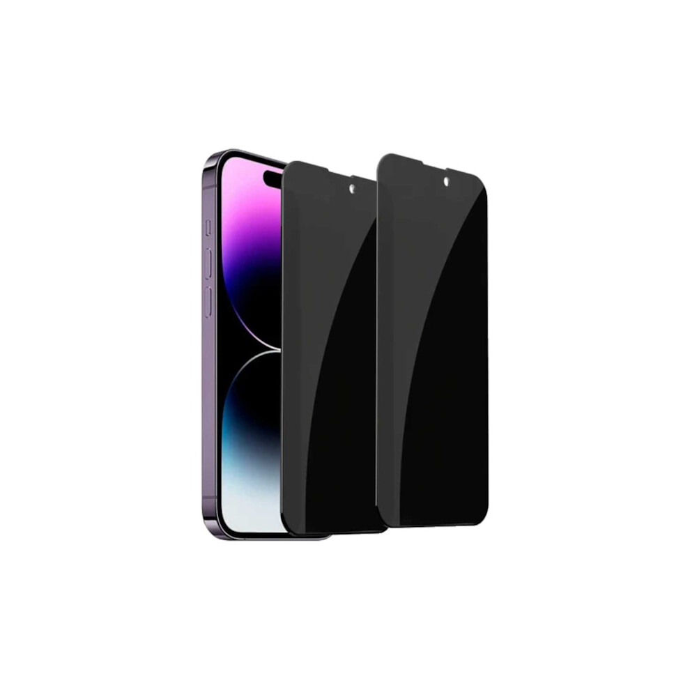 2-Pack Compatible With Iphone 15 Privacy Screen Protector Full Coverage Hd Tempered Glass Transparent 9164030479371