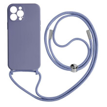 Etui kompatybilne z iPhone 13Pro Max - Noname - Półsztywne - Regulowany przewód 80 cm - Lawendowe - Unisex Lawendowe