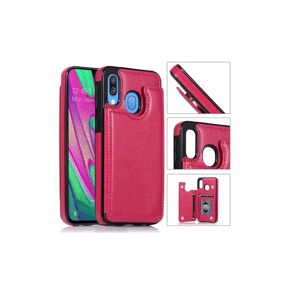 Compatible With Samsung Galaxy A20e - Practical Case With Card Slot Nkobee Rose Red 9164030479142