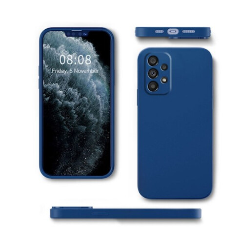 Capa de silicone em microfibra preta compatível com Samsung Galaxy A33 1