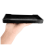 6x rektangulära plastbricka för lunch, svart 3