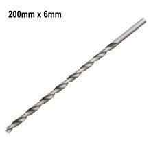 Forets Minxio 200 mm extra longs en acier rapide HSS pour le perçage des métaux, 2-10 mm, lot de 6 x 200 mm