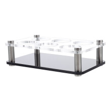 Suporte multifuncional para copos de dose em acrílico com 6 furos da Eease para bar.
