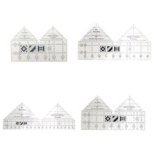 4-teiliges Quilt-Lineal-Set, geformte Acryl-Nählineale, Quiltvorlagen, Nählineale für DIY-Bastelarbeiten, 6–18 Zoll, 90