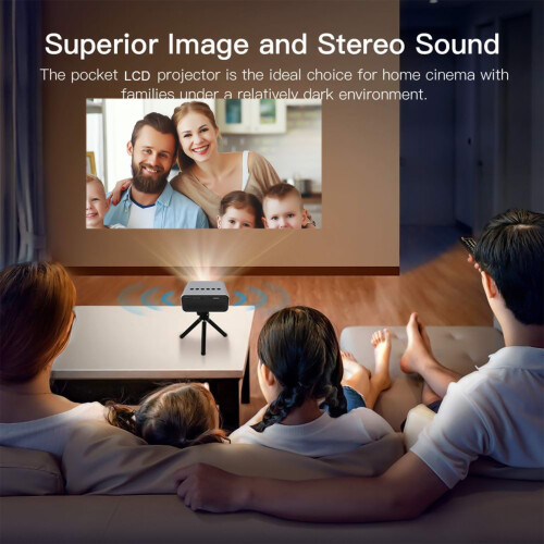 lulshou HD Projector 24 ANSI Home Video Projector USB| AV| Audio Interface| USB Flash Drive| IOS & Android Smartphone 1