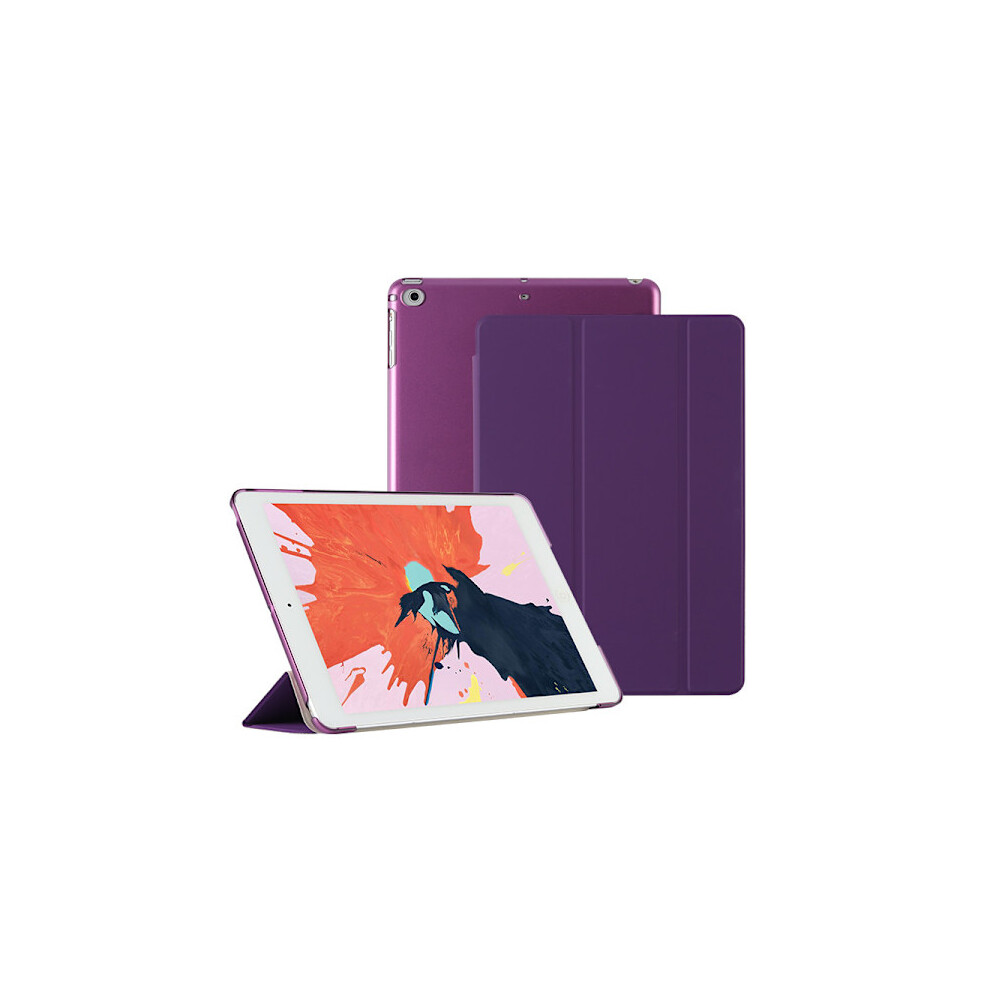Fits Compatible With Ipad 10.2, Air 3/4, Pro 11, Mini 4/5 (7.9") - Leather Hard Shell Case With Smart Sleep Function Purple 9164030598980
