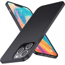 Kompatibel mit iPhone 12 Pro Max Ultrathin Matte Black Case Basic V2Black