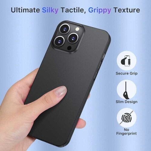 Kompatibel mit iPhone 12 Pro Max Ultrathin Matte Black Case Basic V2Black 2