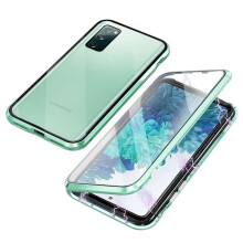 Yhteensopiva Samsung Galaxy A52/A52S:n kanssa - Suojaava magneettinen tuplakuori, vihreä