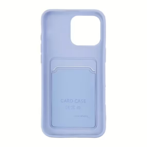Συμβατή με θήκη σιλικόνης για iPhone16Pro Max με θήκη κάρτας - Μωβ 2