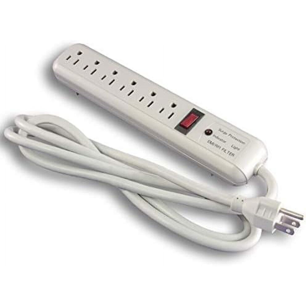6-Outlet Surge Protected Power Strip - 6Ft Cord 9164030599659
