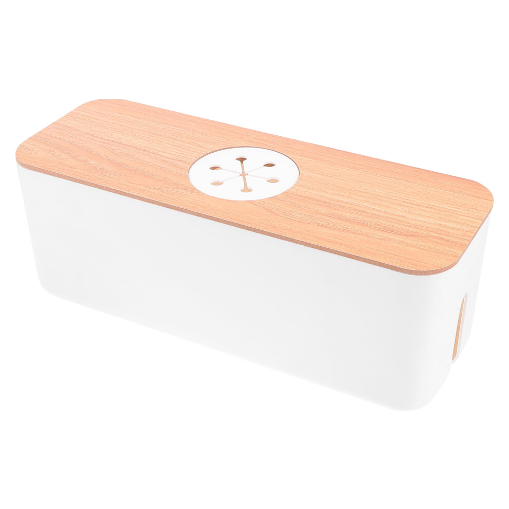 Eease Desk Cable Organizer Cord Storage Box For Tv Computer Router Office White 9164030599628
