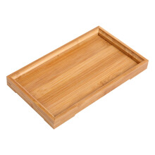 Serviertablett im Landhausstil mit Griffen, große Bambus-Snackplatte für Frühstück, Tee, Couchtisch, stapelbares Betttablett, Partyzubehör