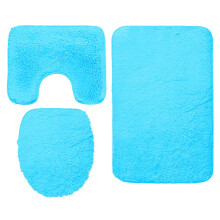 Begine Liquidação: Conjunto de 3 peças de tapete macio antiderrapante para banheiro, almofada para assento de vaso sanitário e tapete para chão,