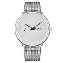 Relógio masculino EQWLJWE Trend com mostrador criativo, visor duplo, três ponteiros, calendário e pulseira. Ideal para presentear. Promoção de
