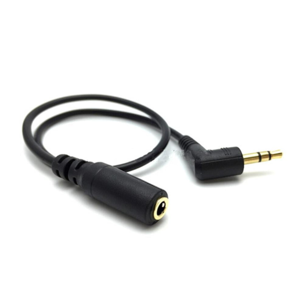 3.5Mm Right Angle 90 Degree Male To Female Audio Extension Aux Cable Cord Gilded 0.3M/1Ft 9164030739406