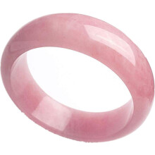 Pulseira feminina rara redonda de 57 mm em cristal de quartzo rosa natural de Madagascar, com certificação Reiki, classificação AAAA.