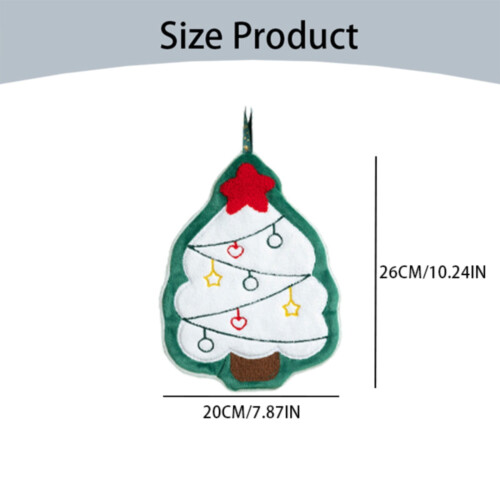 Σετ 2 πετσετών χειρός Winysin Christmas Coral Velvet με κορδόνι, εξαιρετικά απορροφητικές 2
