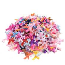 100 mini nœuds en ruban de satin pour fleurs, cadeaux, artisanat, décoration de mariage, ornement